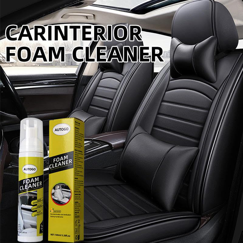 Leather Cleaner Interior - น้ำยาทำความสะอาดโฟมอเนกประสงค์สำหรับเบาะหนังภายในรถยนต์ ไม่ต้องล้างออก ขจัดคราบสกปรก ใช้ได้ทั้งในรถยนต์และในบ้าน