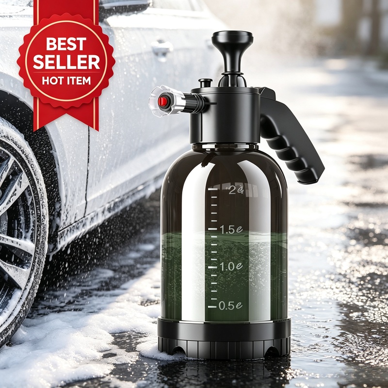 Pressure Washer Foam Gun - ขวดฉีดโฟมล้างรถแบบใช้มือ แรงดันลม 2 ลิตร พร้อมหัวฉีดเปลี่ยนได้ 3