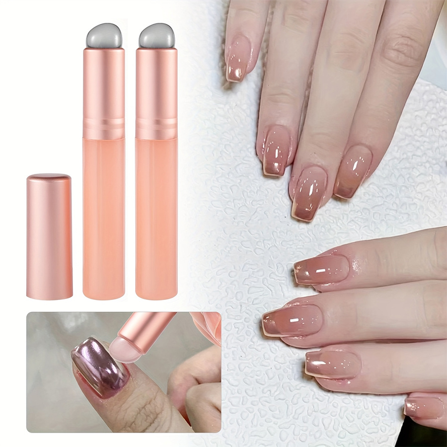 Wax Applicator Pad - แปรงทาเล็บซิลิโคน 1/2/3 ชิ้น, แปรงโครเมียมแบบใช้ซ้ำได้, แปรงทาเล็บแบบไล่สีสำหรับเจลและอุปกรณ์ทำเล็บแบบฝรั่งเศส