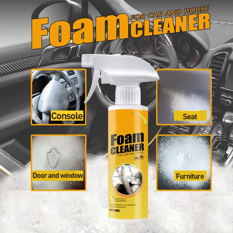 Leather Cleaner Interior - 1/3pcs-30/100ml Multi-Purpose โฟมทําความสะอาดหนังที่นั่งโฟมหัวทําความสะอาดภายในรถคราบและอุปกรณ์ทําความสะอาด