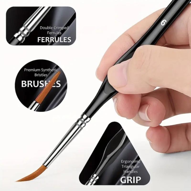 【B】ชุดแปรงทาสีขนาดเล็กสำหรับงา - Detailing Brush Set บทวิจารณ์และราคา