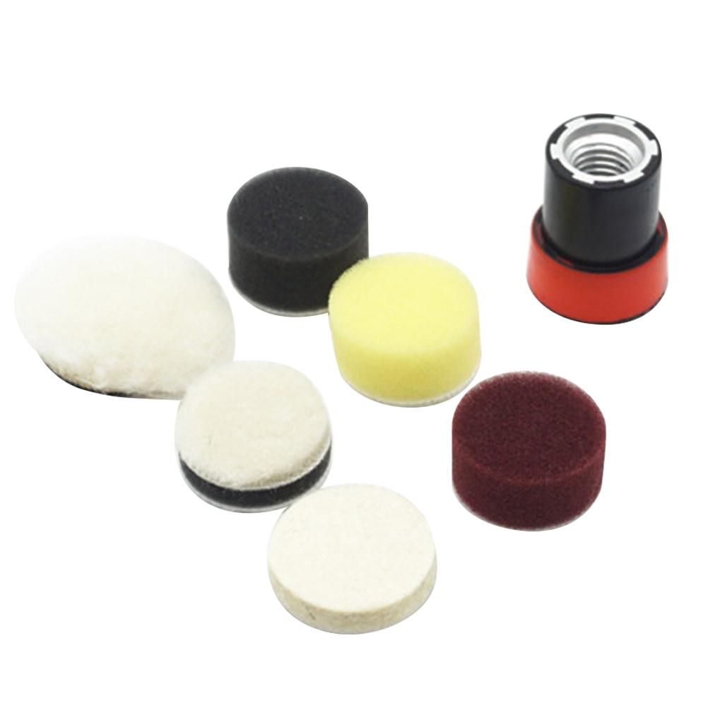 ชุดฟองน้ำขัดเงารถยนต์ 7 ชิ้น พ - Polish Pad Set Buffer บทวิจารณ์และราคา